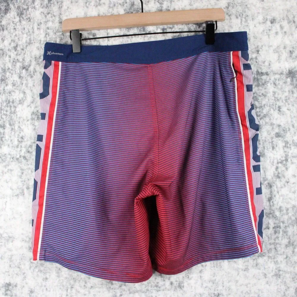 Hurley Board Shorts Mens 33 Blue USA Olympic Team Phantom Swim Trunks Quick Dry